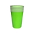 Paquete de seis vasos de color verde manzana, ideales para fiestas y eventos.