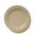Plato Vichy Verde con diseño a cuadros en tonos verdes y beige.