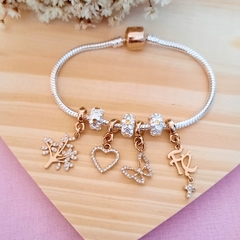 Berloque Florzinhas Detalhes Ouro - comprar online