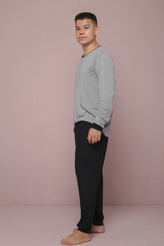PIJAMA FRED PRETO E CINZA - comprar online