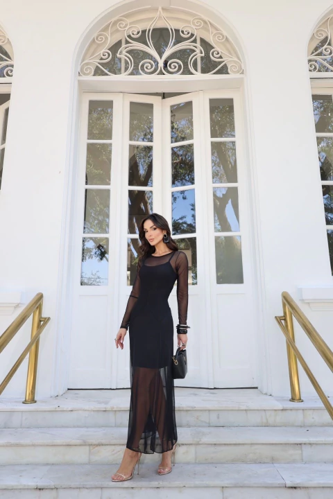 VESTIDO TULE MARTINA - PRETO