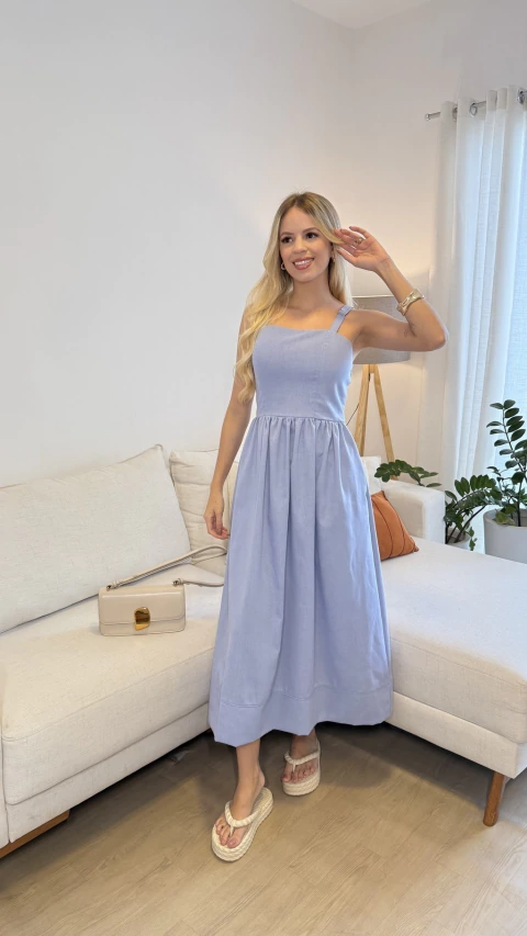VESTIDO MAGALI - AZUL BEBE
