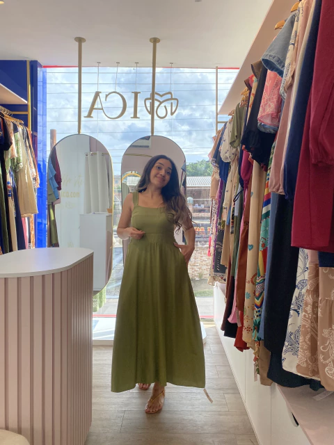 VESTIDO ELENA - VERDE OLIVA