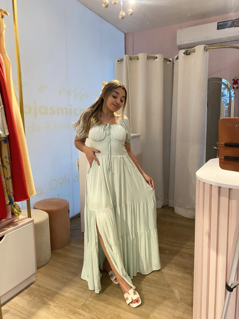 VESTIDO KETELEN - VERDE BEBE