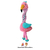 Pelúcia Kong Knots Twists para cães - Modelos Sortidos Flamingo e Girafa - loja online