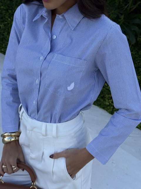 Camisa Algodão listrada Karen - comprar online