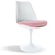 Silla Tulip Blanca Giratoria Blanca Brillante (Almohadón de Pana) - tienda online
