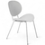 Silla Fina (Asiento Plástico Blanca -Base Blanca)