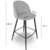 Banqueta Maison base fina (Pana Beige - Base Hierro Negra) - comprar online