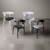 Silla Moon Blanca Con Almohadón (Eco Cuero Negro) - comprar online