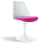 Silla Tulip Blanca Giratoria Blanca Brillante (Almohadón de Pana) - decodesign
