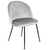 Silla Maison (Pana Gris Claro - Base Hierro Negra)
