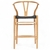 Banqueta Wishbone (Natural/ Asiento Negro)