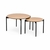Set x 2 Mesas Auxiliares Nido (Madera / Metal Negro) - comprar online