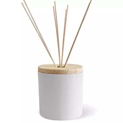 Difusor de Vidrio Recto Blanco Mate + Varillas (320 CC)