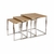 Set x 3 Mesas Auxiliares Nido (Madera / Cromadas) - comprar online