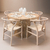 Mesa de Comedor Round. Base Varillada de Madera Maciza.