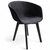 Sillón Tulip Base Negra (Tapizado Pana Negro)