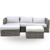 Juego de exterior Queensland (Gris- Almohadones Gris)