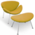 Sillón Paulin + Otomano Pana (Cromado) - tienda online