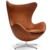 Sillón Egg Eco Cuero (Cromado)