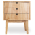 Mesa de Luz Kiev - Lustre Natural (3 Cajones)
