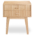 Mesa de Luz Kiev Lustre Natural (2 Cajones)