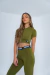 Crop Top Manga Corta Military - tienda online