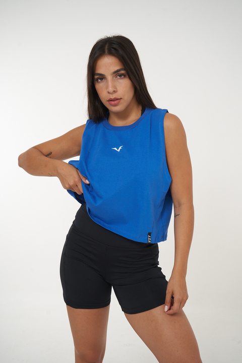 Musculosa Crop Electric Blue