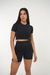 Crop Top Manga Corta Total Black - comprar online