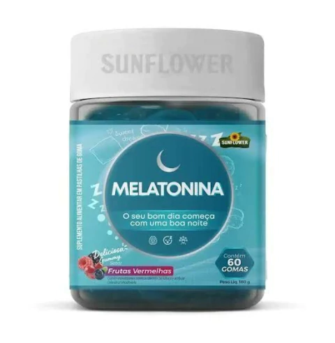 Melatonina Gummy 60 Gomas- Sabor Frutas Vermelhas