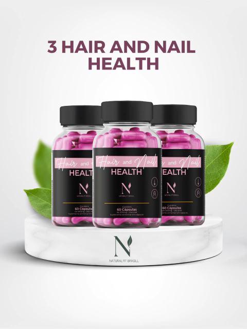 Natural Fit Cabelos e Unhas -Healt hair and Nails-3 Frascos -90 dias - comprar online