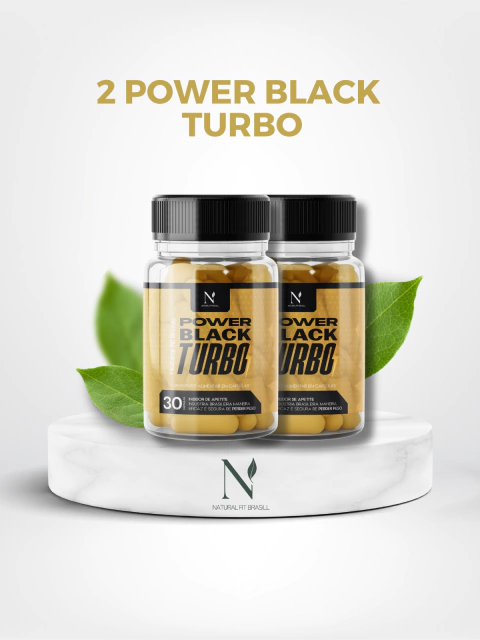 Power Black TURBO - Emagrecedor - 2 frascos 60 dias