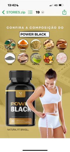 Combo Emagrecimento e Flacidez Anti- Idade/ 1 Frasco Power Black 1 Pote Colageno Natural Fit Brasill Sabor Açai. - loja online