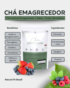Chá Vitality-Chá Solúvel Emagrecedor Sabor Frutas Vermelhas- 1 Pacote -150 gramas - comprar online