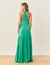 Vestido Longo Franzido Feminino Verde - comprar online