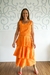 Conjunto Adulto De Saia Midi Em Laise De Camadas - Tal Mãe, Tal Filha - Laranja - comprar online