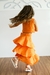 Conjunto Infantil De Saia Midi Em Laise De Camadas - Tal Mãe, Tal Filha- Laranja - comprar online
