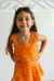 Conjunto Infantil De Saia Midi Em Laise De Camadas - Tal Mãe, Tal Filha- Laranja