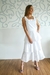 Conjunto Adulto De Saia Midi Em Laise De Camadas - Tal Mãe, Tal Filha - Branco