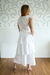 Conjunto Adulto De Saia Midi Em Laise De Camadas - Tal Mãe, Tal Filha - Branco - comprar online