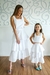 Conjunto Infantil De Saia Midi Em Laise De Camadas - Tal Mãe, Tal Filha- Branco - As Lilis