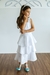 Conjunto Infantil De Saia Midi Em Laise De Camadas - Tal Mãe, Tal Filha- Branco