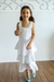 Conjunto Infantil De Saia Midi Em Laise De Camadas - Tal Mãe, Tal Filha- Branco na internet