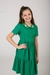 Vestido Mãe E Filha Com Elástico Gola Bordada Infantil Verde na internet