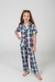 Pijama Família Natal Xadrez Infantil Menina Com Calça