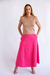 Saia Midi Em Sarja Pink