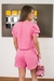 Conjunto Shorts Linho Pink - As Lilis