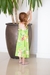 Vestido Flores Infantil Verde Neon - loja online