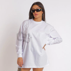 Camiseta Oversized Manga Longa Branca Unissex - comprar online